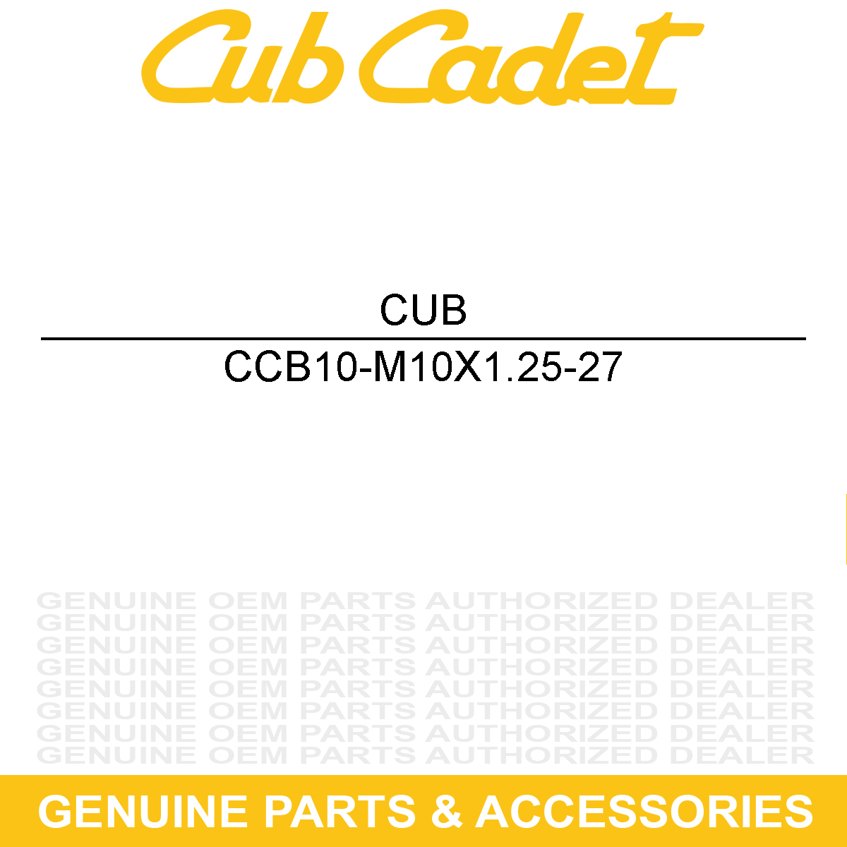 CUB CADET B10-M10X1.25-27 Nuts