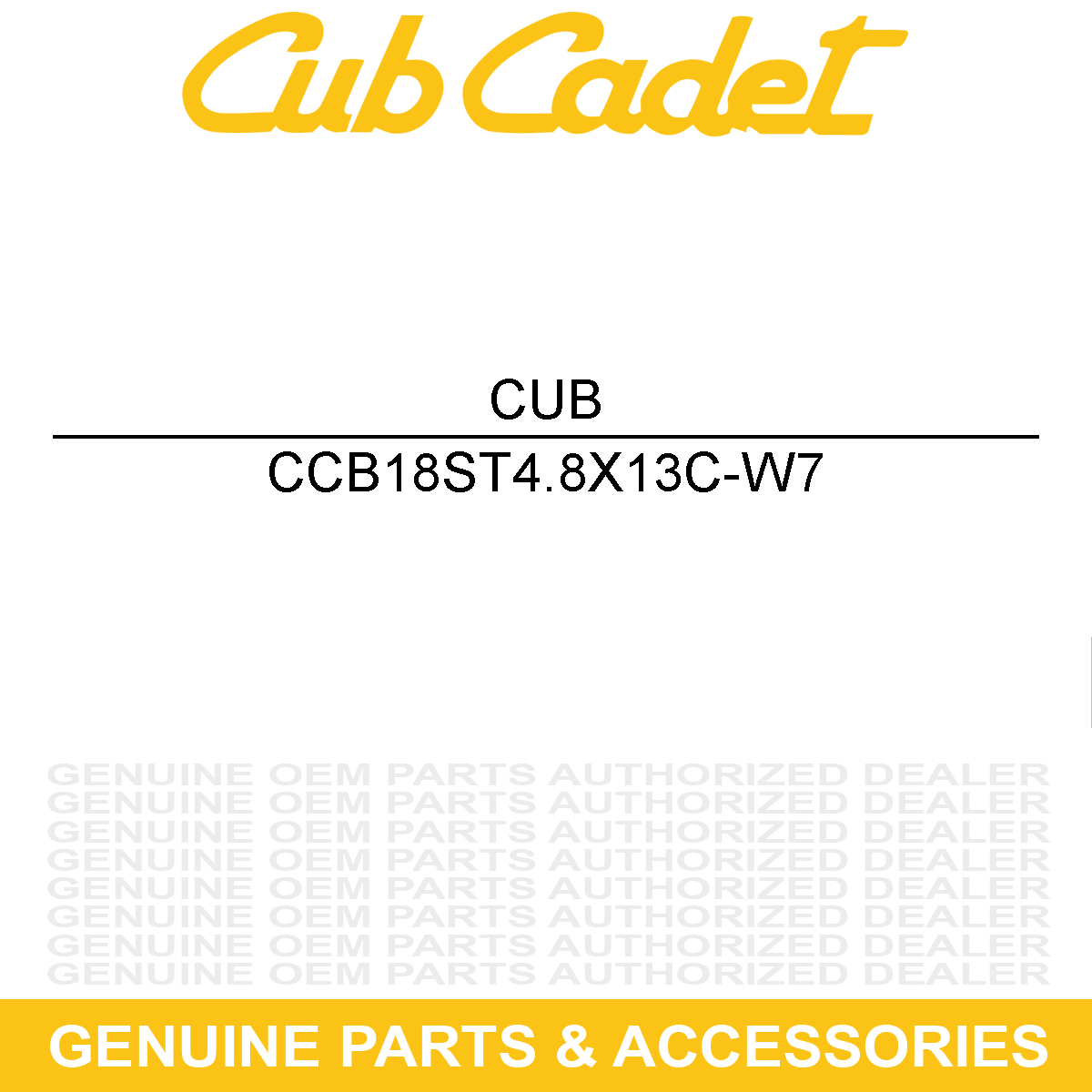 CUB CADET B18ST4.8X13C-W7 Hardware