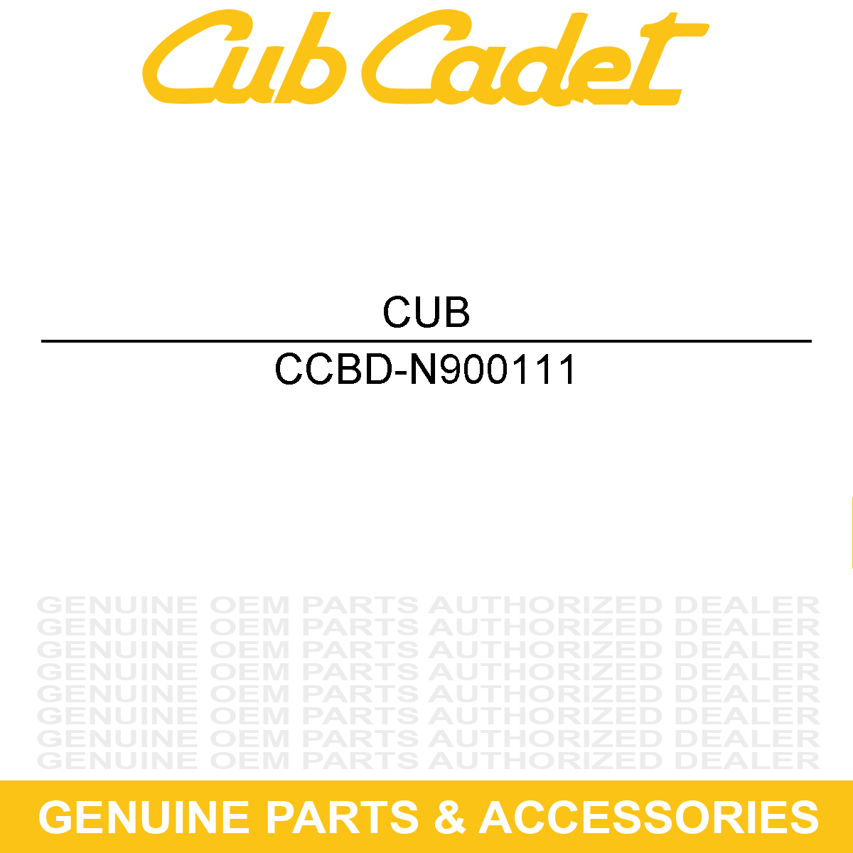 CUB CADET BD-N900111 Cover