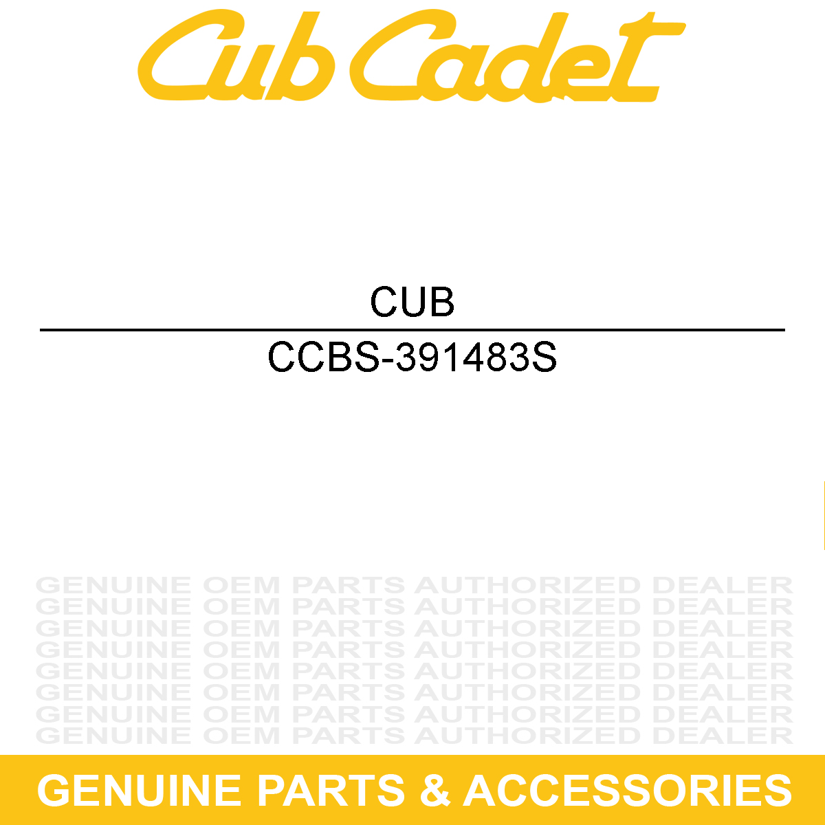 CUB CADET BS-391483S Seal