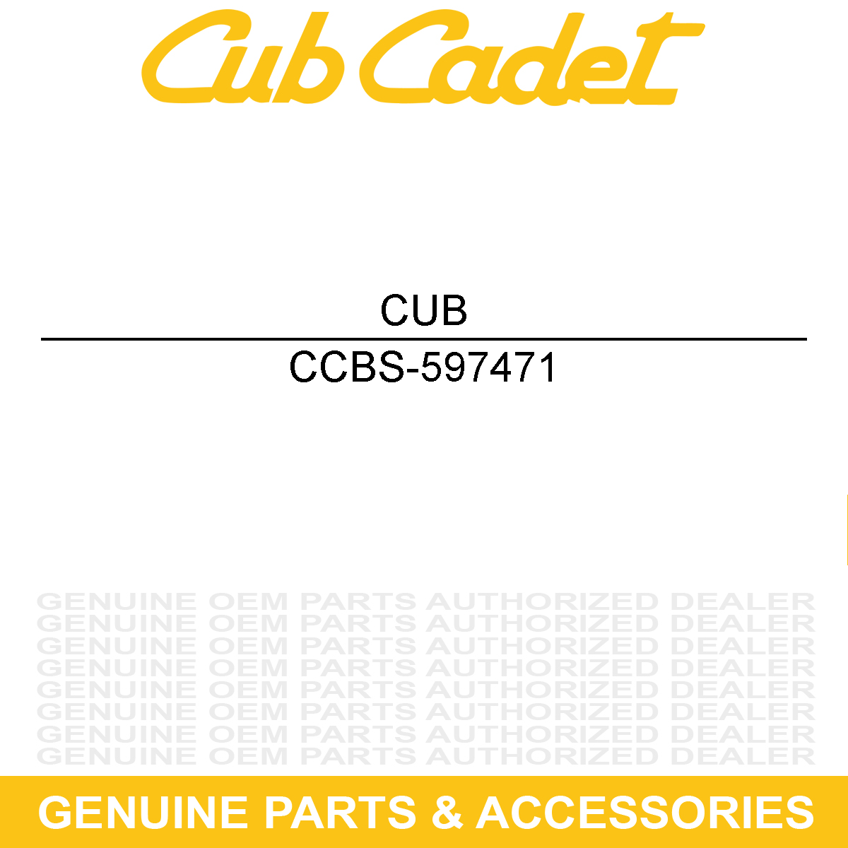 CUB CADET BS-597471 Crankshaft