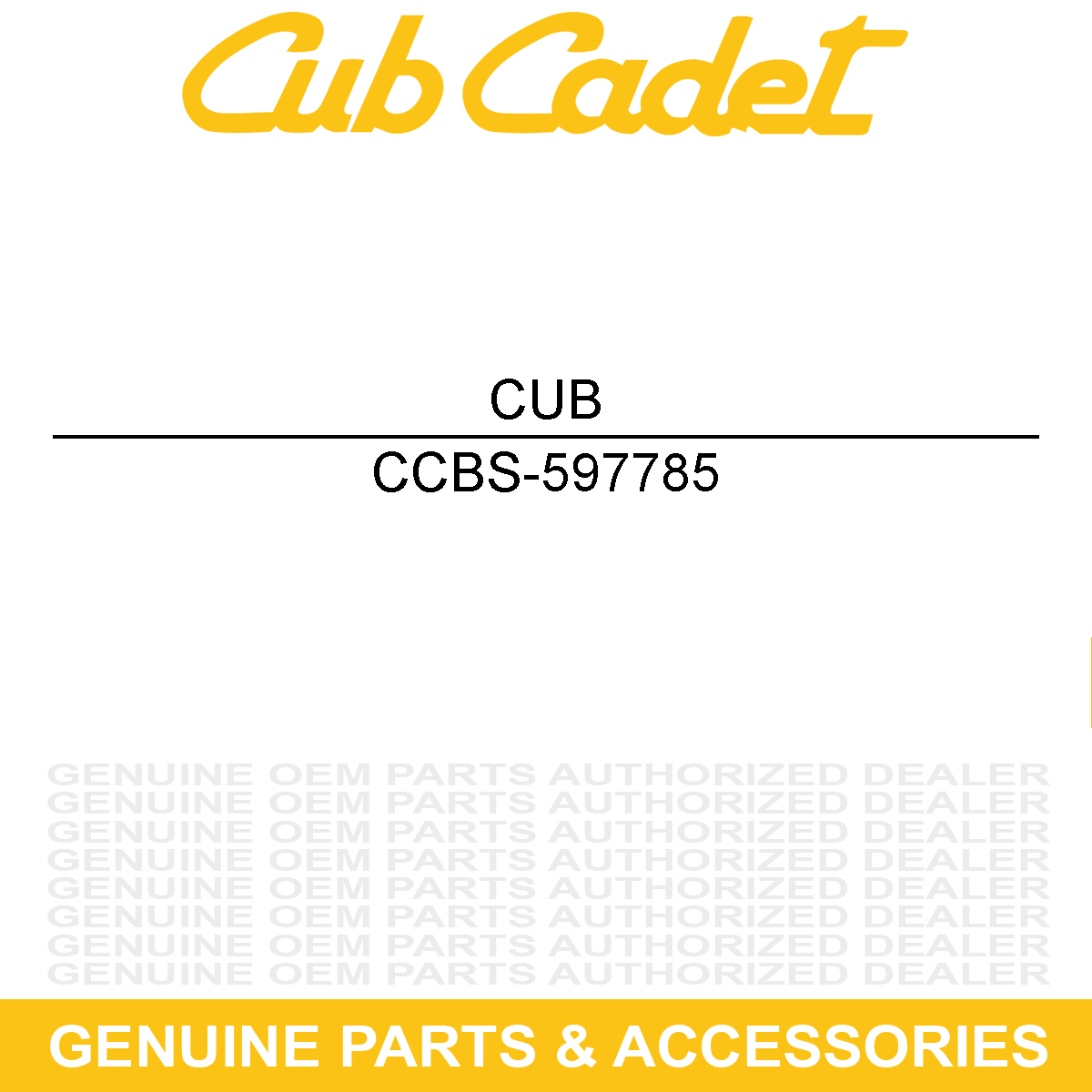CUB CADET BS-597785 Rod