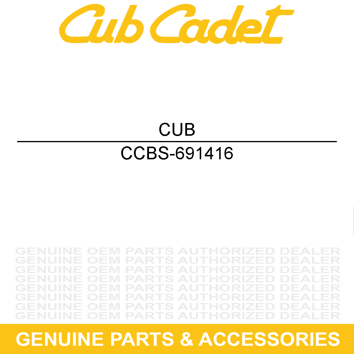 CUB CADET BS-691416 Bolt