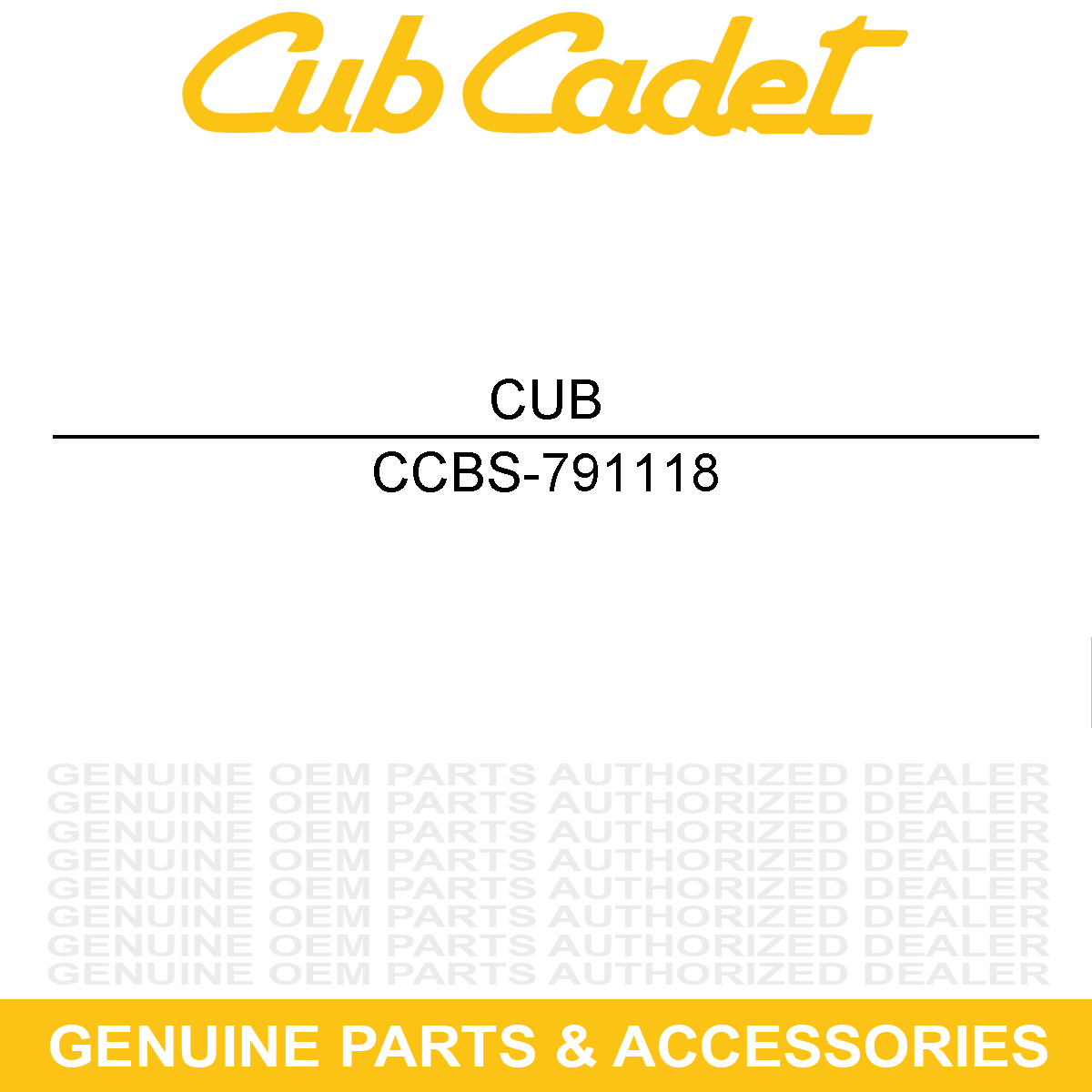 CUB CADET BS-791118 Screw