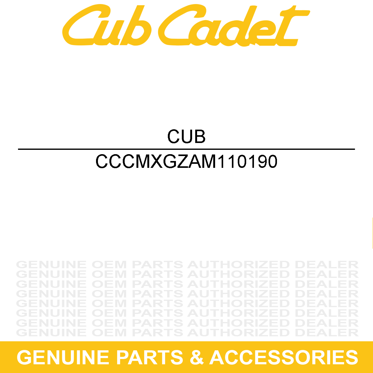 CUB CADET CMXGZAM110190