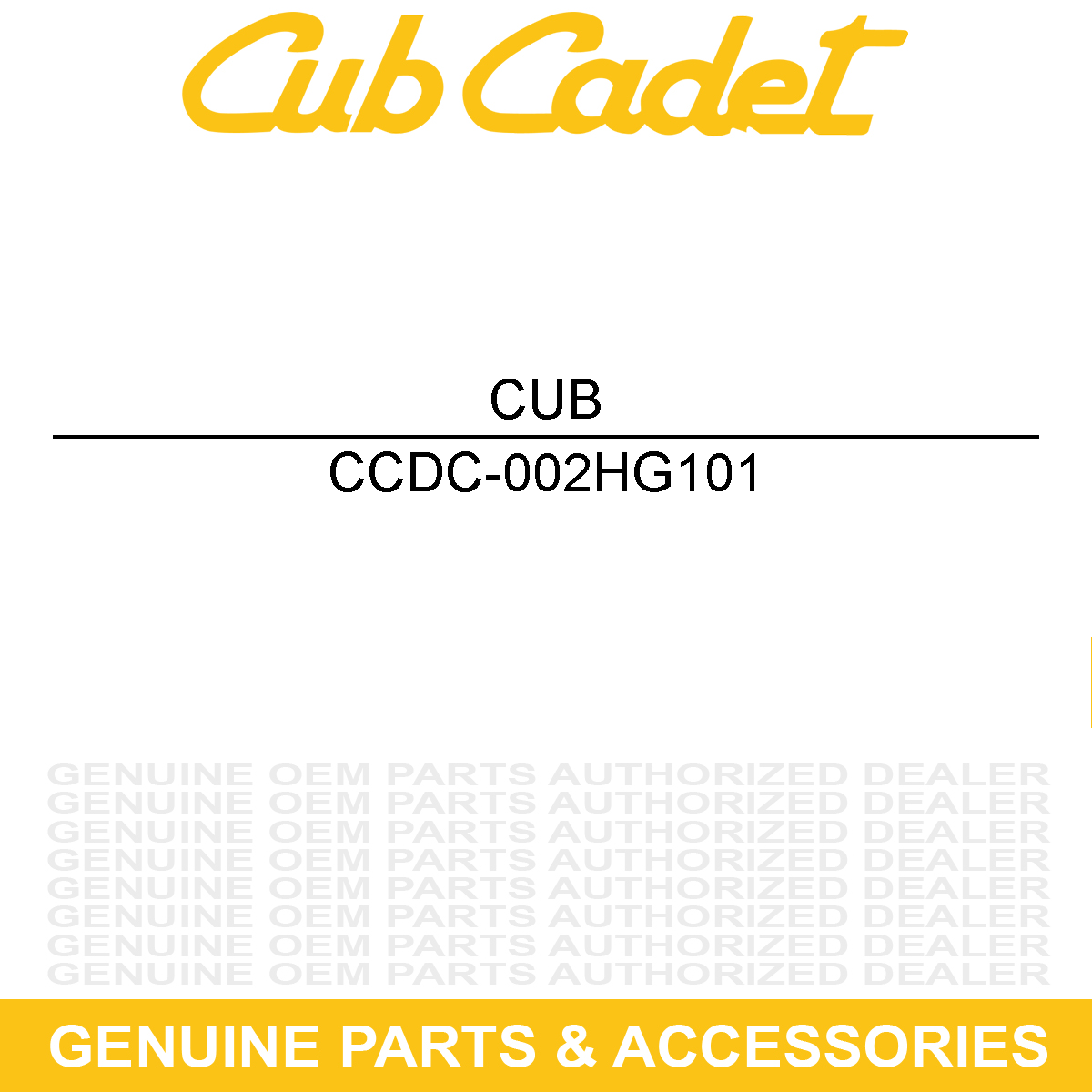 CUB CADET DC-002HG101 Axle