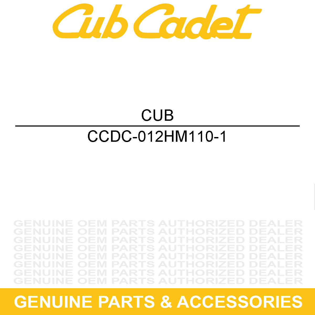 CUB CADET DC-012HM110-1 Hardware