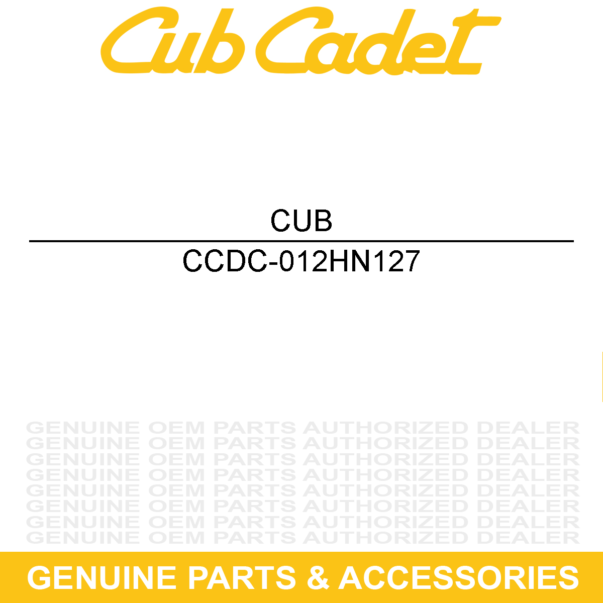 CUB CADET DC-012HN127 Nuts