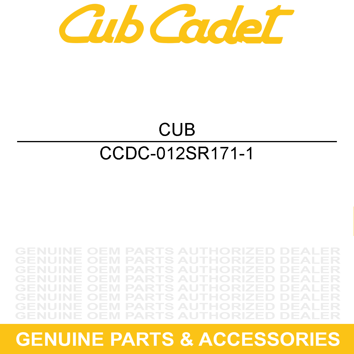 CUB CADET DC-012SR171-1 Axle