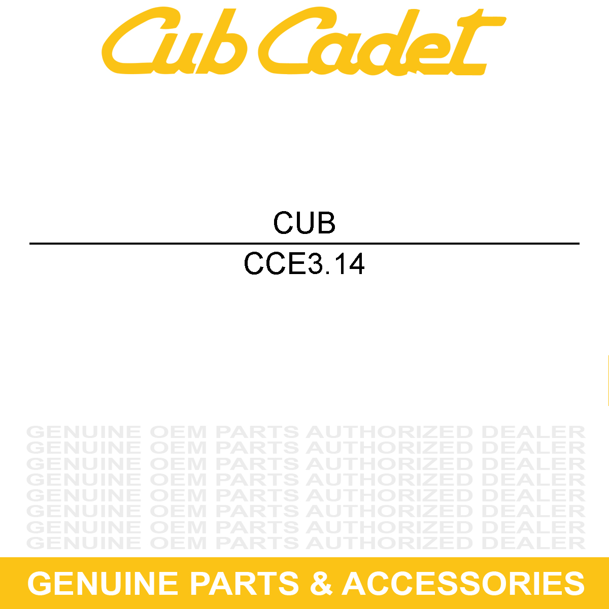 CUB CADET E3.14 Plug