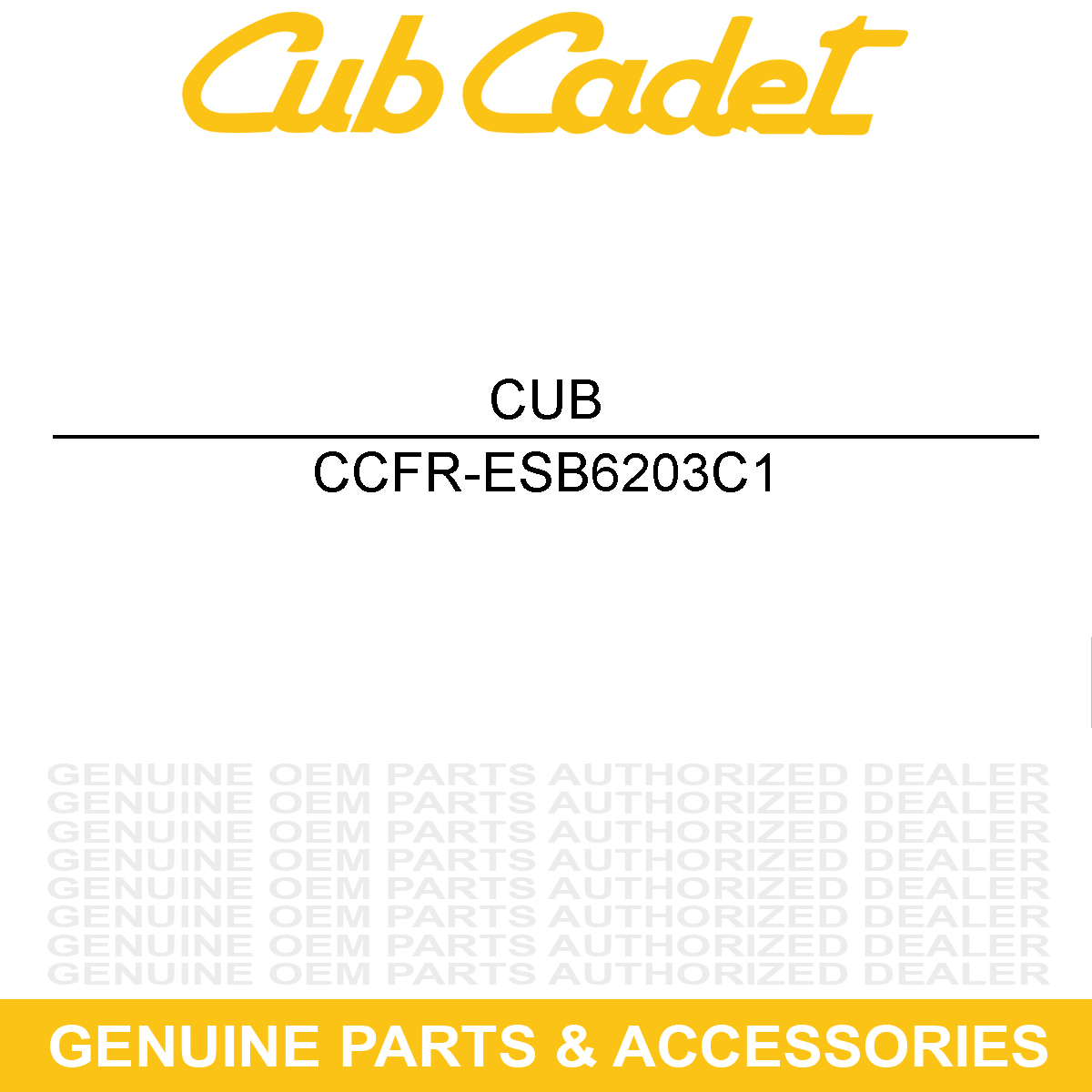 CUB CADET FR-ESB6203C1 Plate
