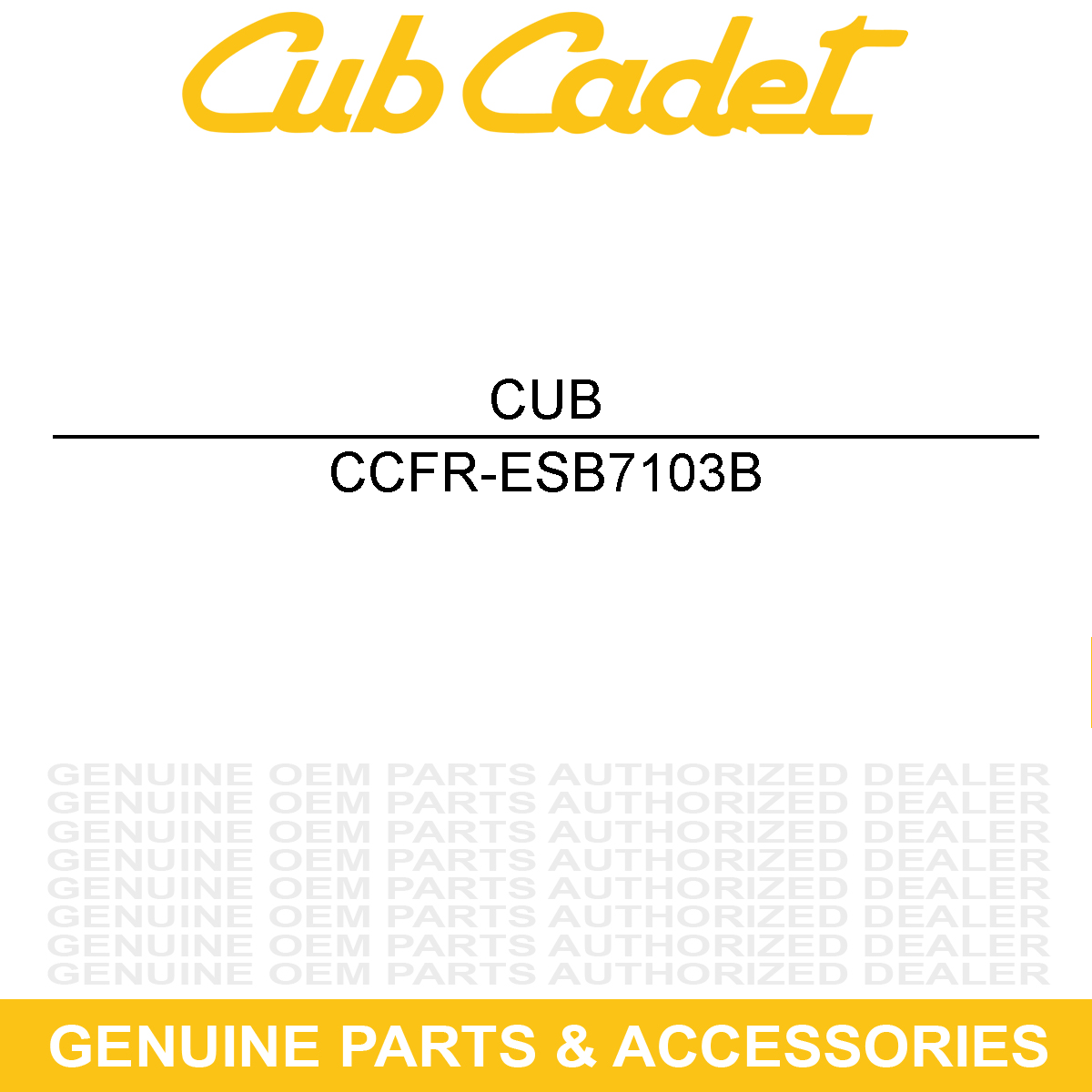 CUB CADET FR-ESB7103B Front Board