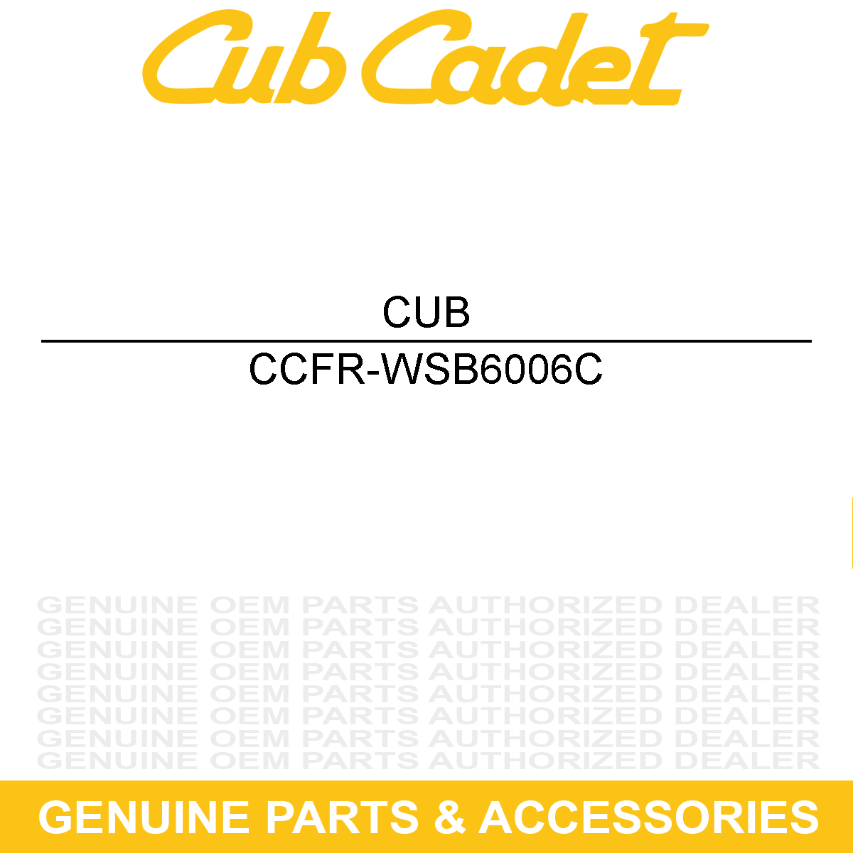 CUB CADET FR-WSB6006C Cable