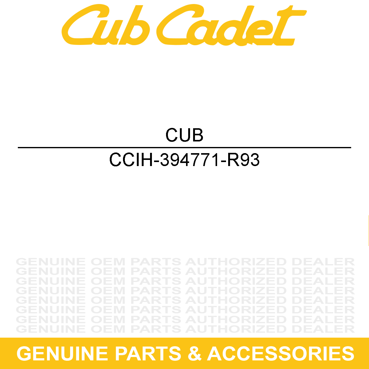 CUB CADET IH-394771-R93 Switch