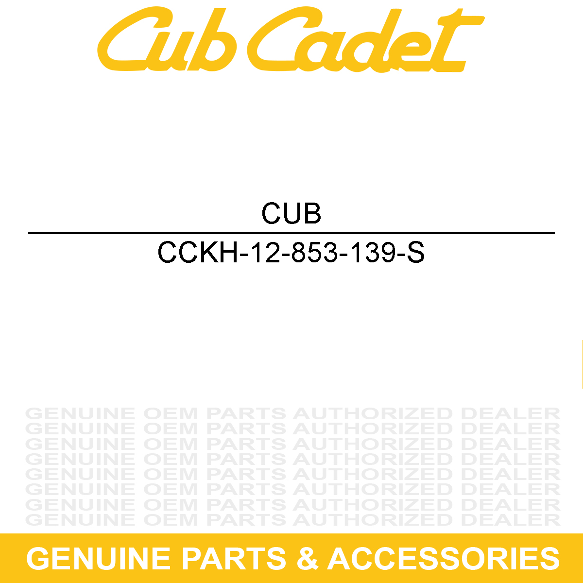 CUB CADET KH-12-853-139-S Carburetor