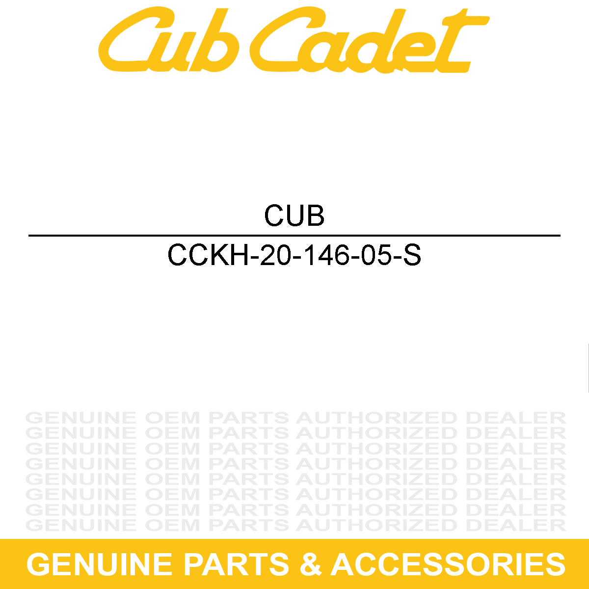 CUB CADET KH-20-146-05-S Plate