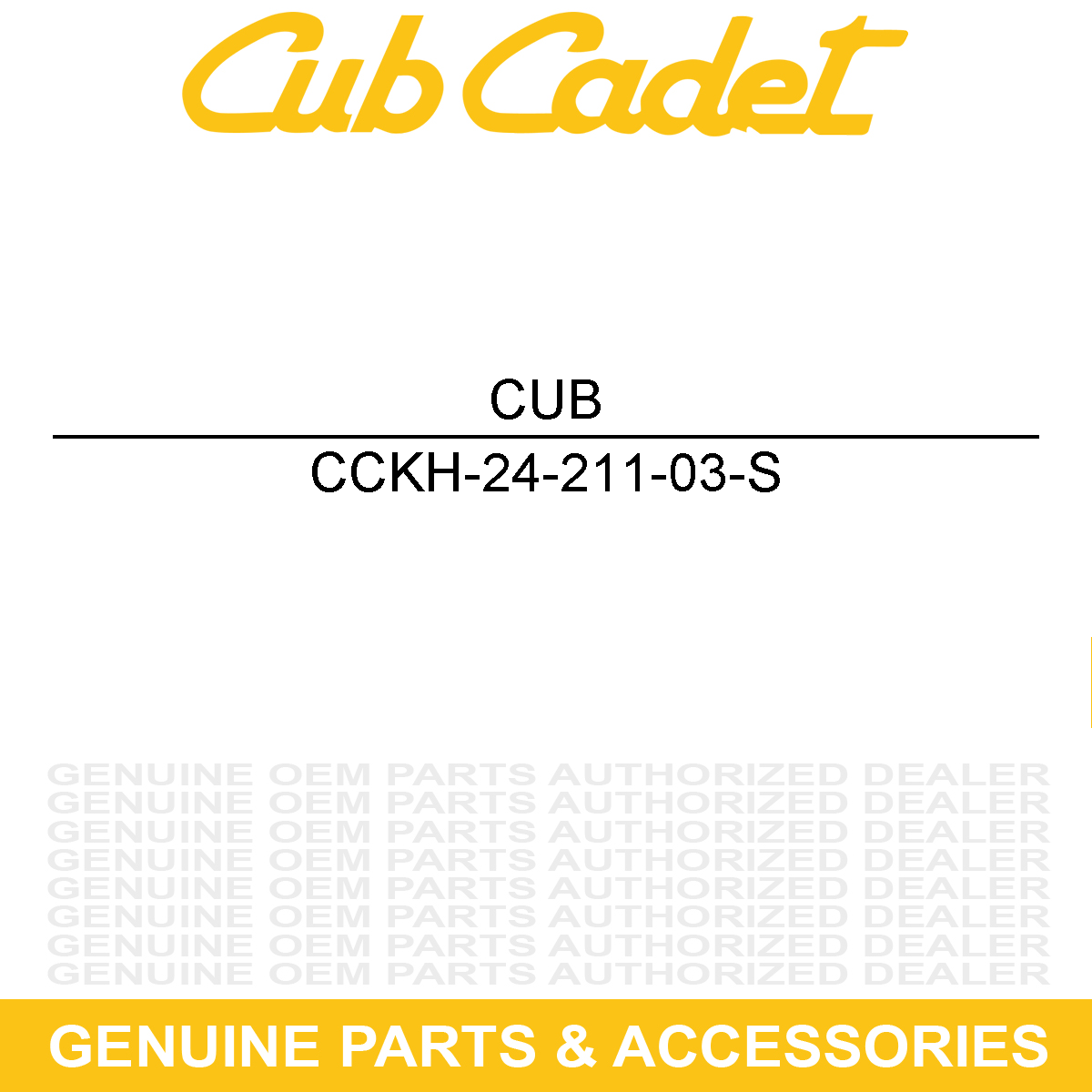 CUB CADET KH-24-211-03-S Hardware