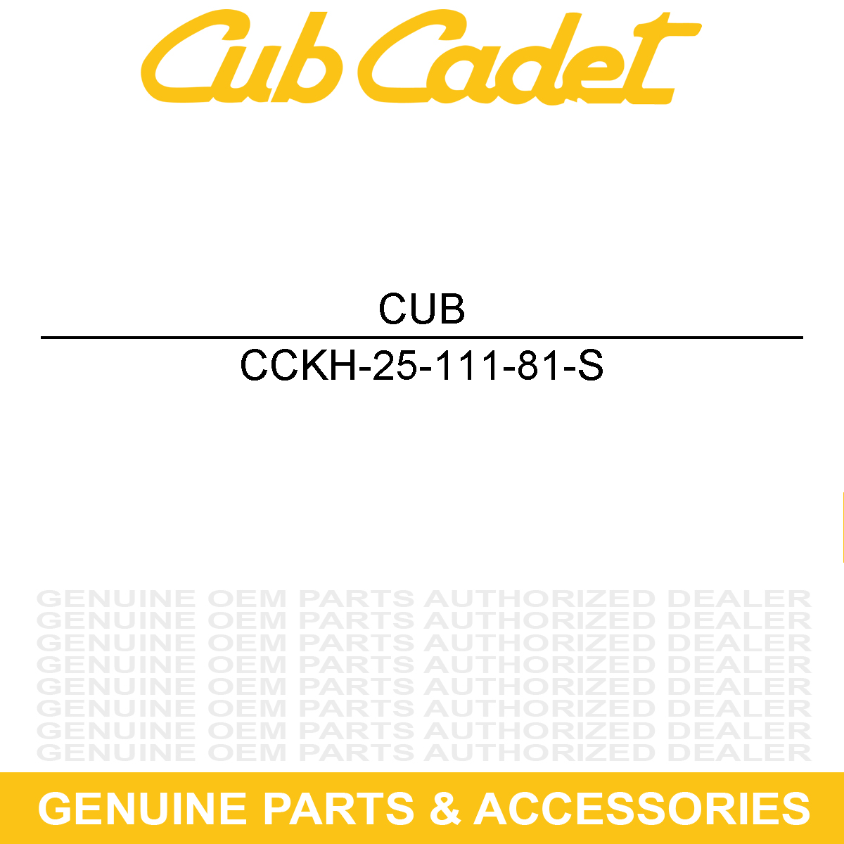 CUB CADET KH-25-111-81-S Fuel Hose