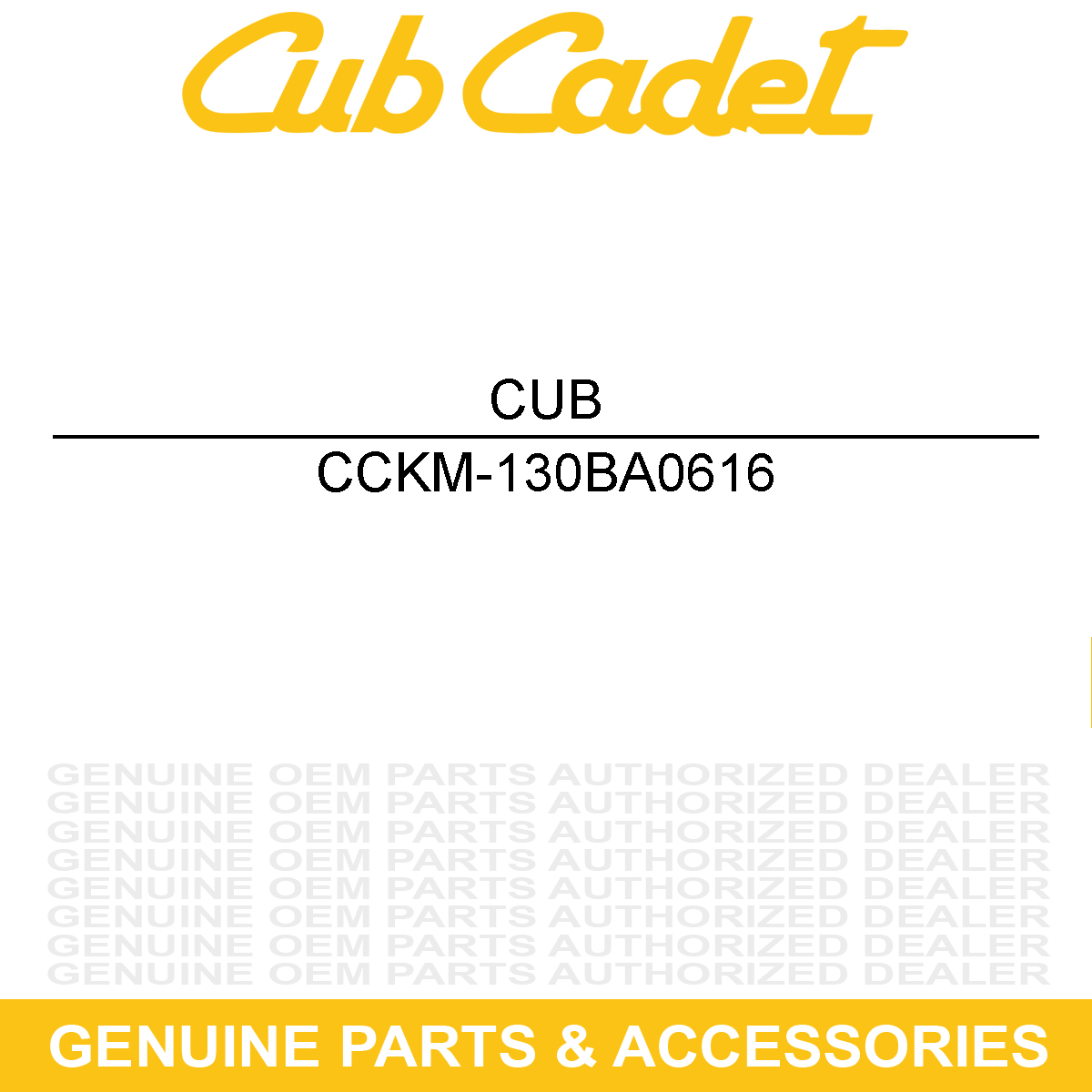 CUB CADET KM-130BA0616 Hardware