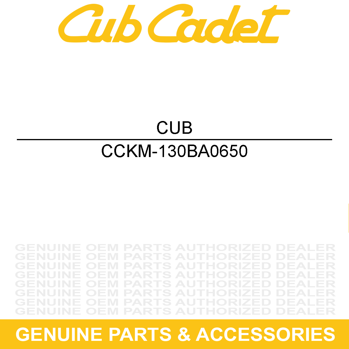 CUB CADET KM-130BA0650 Hardware