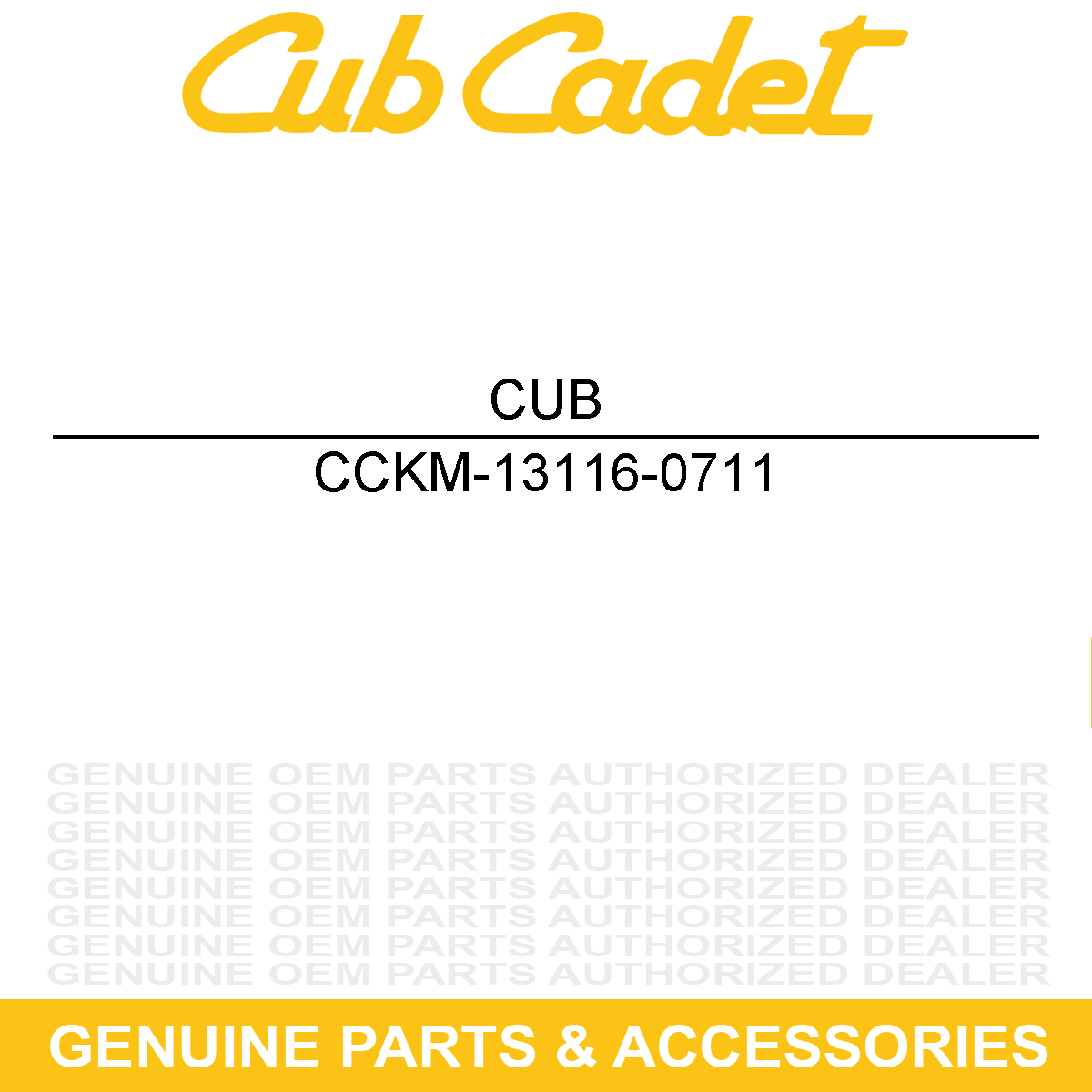 CUB CADET KM-13116-0711 Rod
