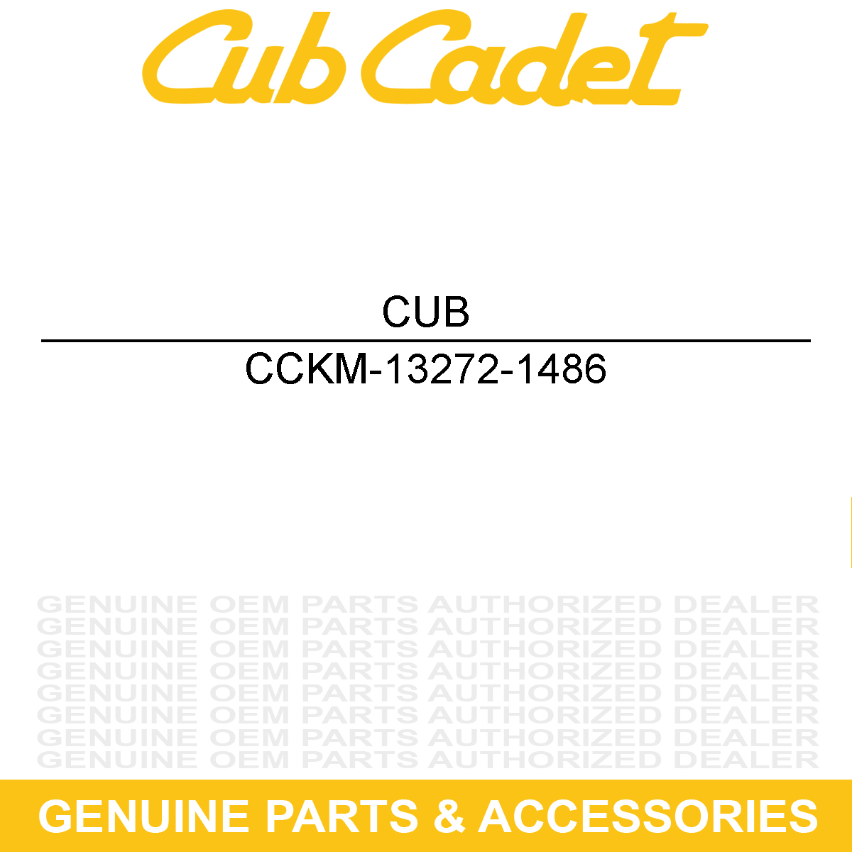 CUB CADET KM-13272-1486 Plate