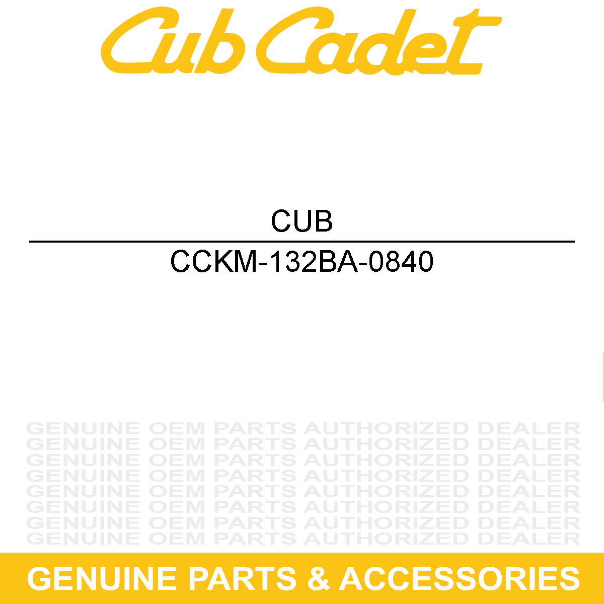 CUB CADET KM-132BA-0840 Bolt