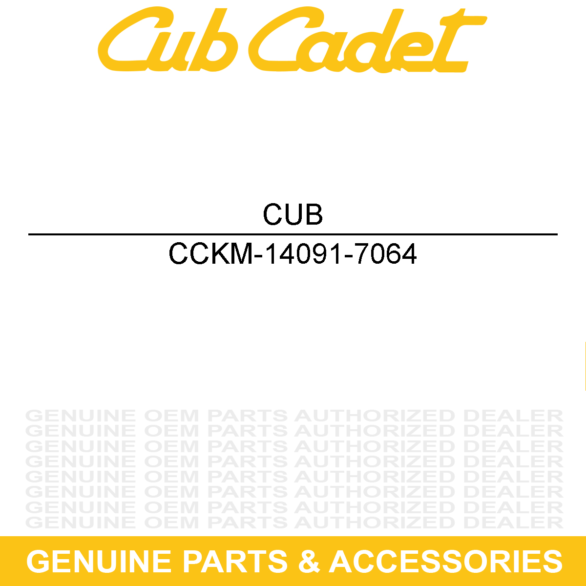 CUB CADET KM-14091-7064 Cover