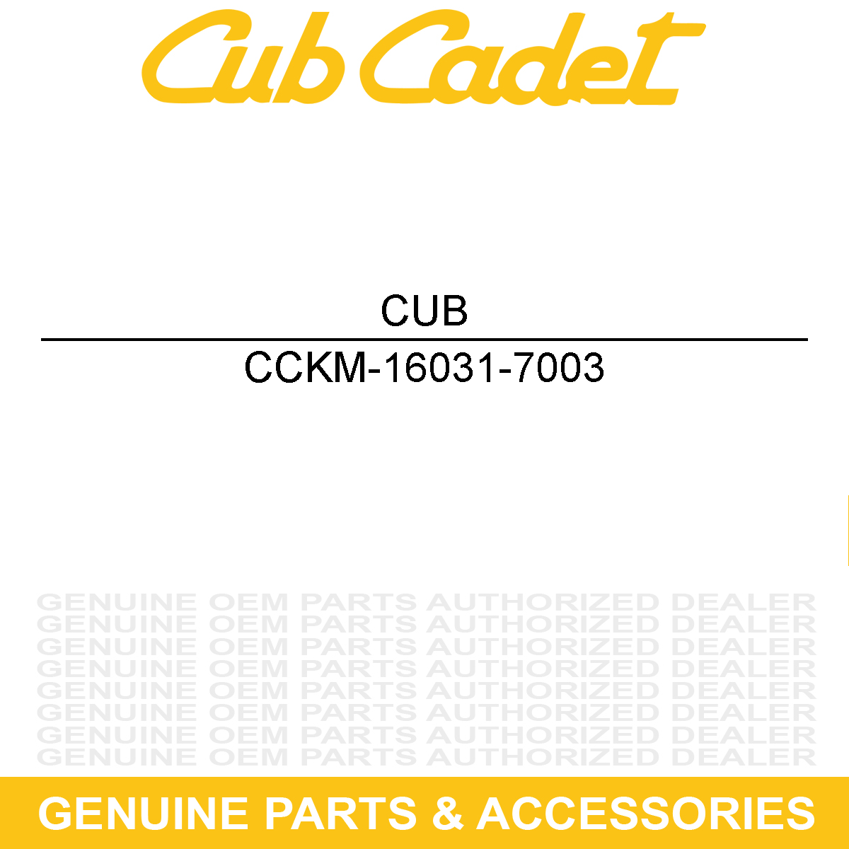 CUB CADET KM-16031-7003 Carburetor