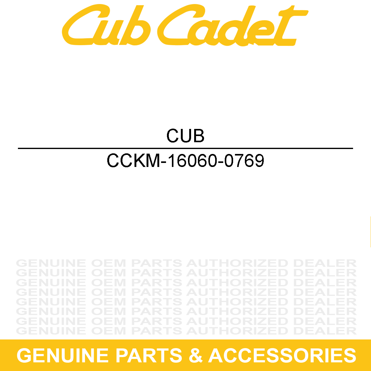 CUB CADET KM-16060-0769 Pipe