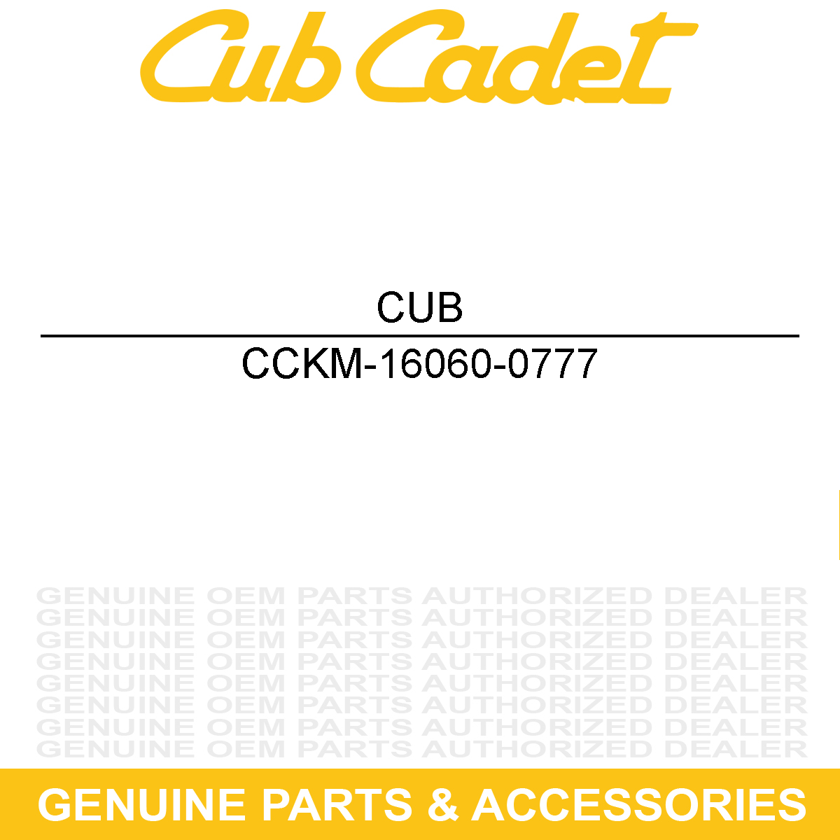 CUB CADET KM-16060-0777 Intake Pipe
