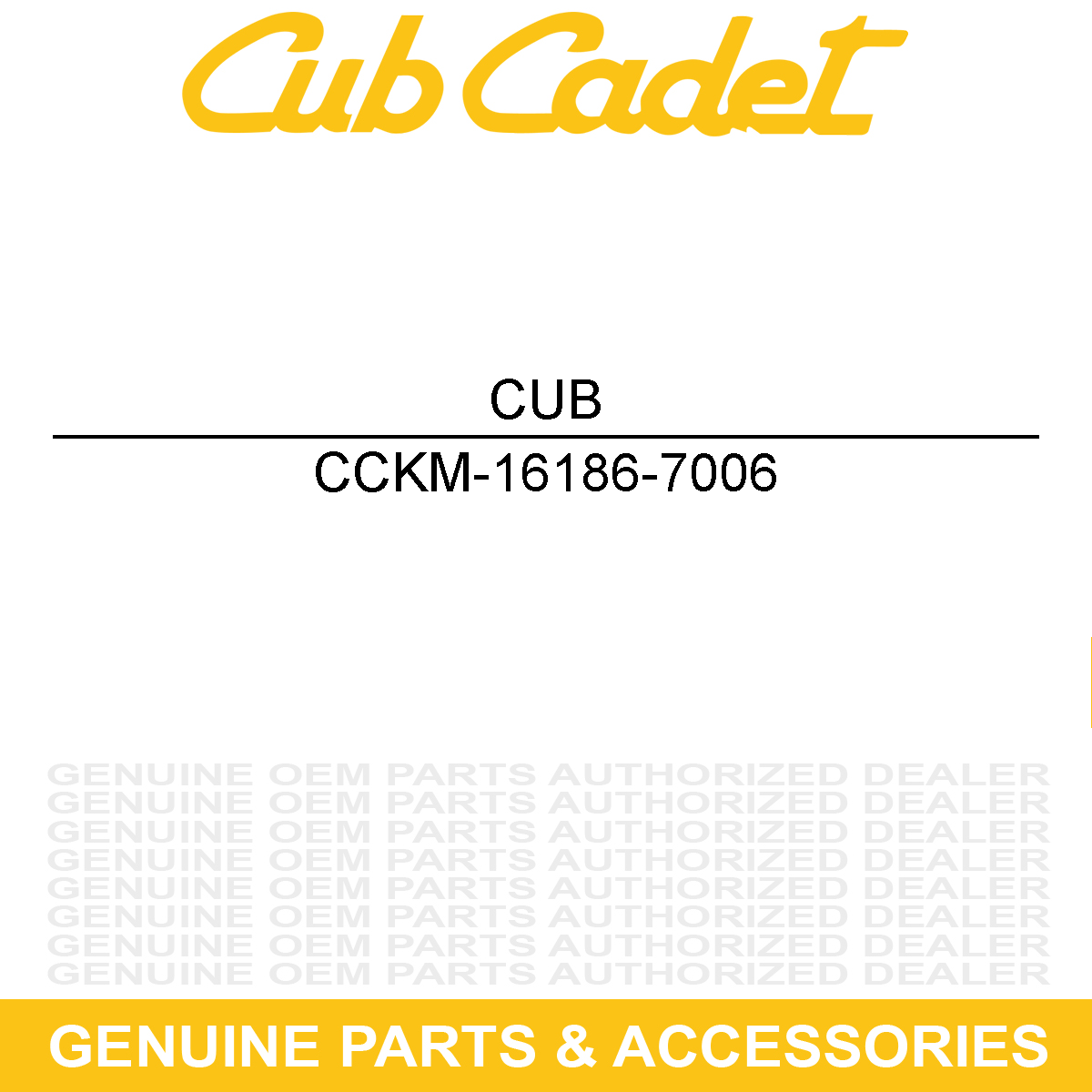 CUB CADET KM-16186-7006 Plate