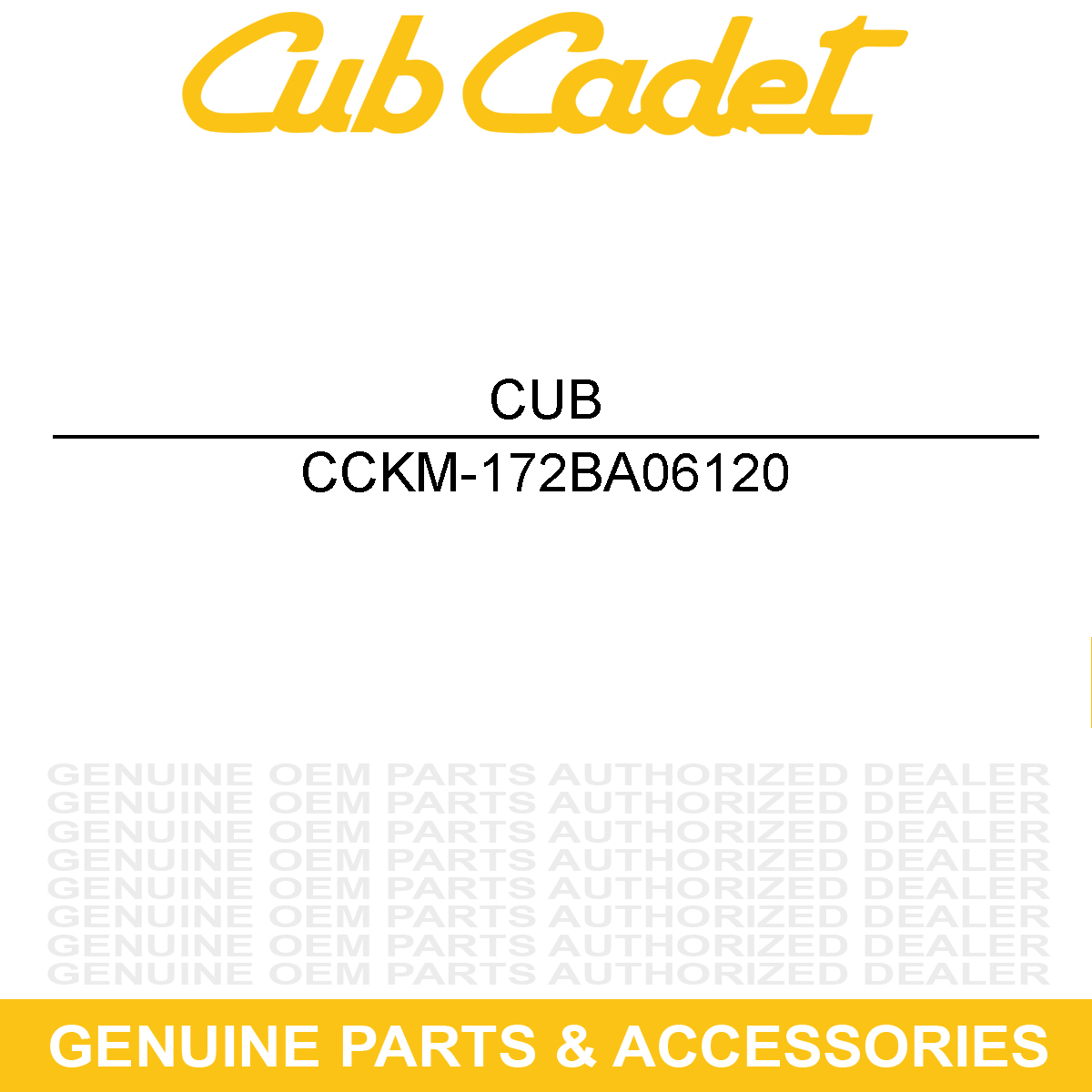CUB CADET KM-172BA06120 Bolt