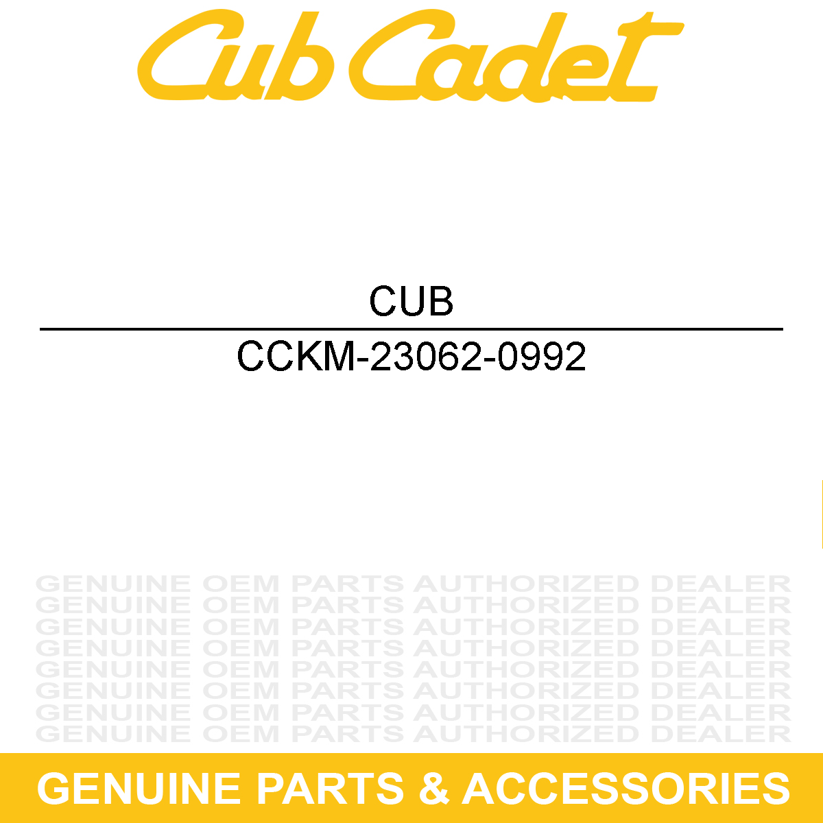CUB CADET KM-23062-0992 Bracket