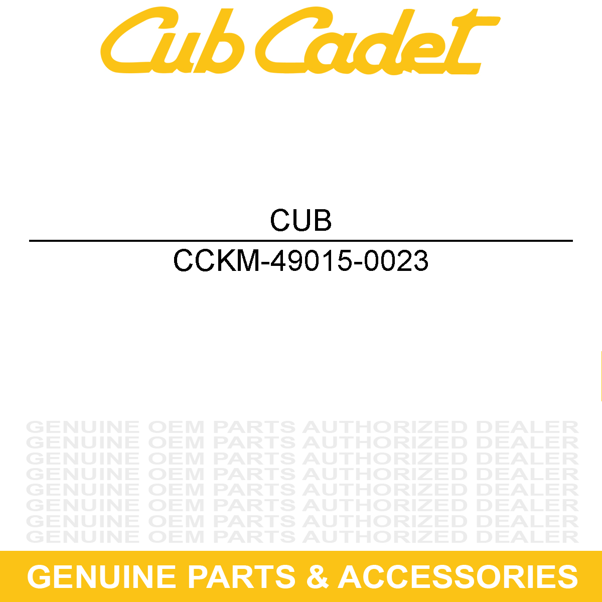 CUB CADET KM-49015-0023 Cover