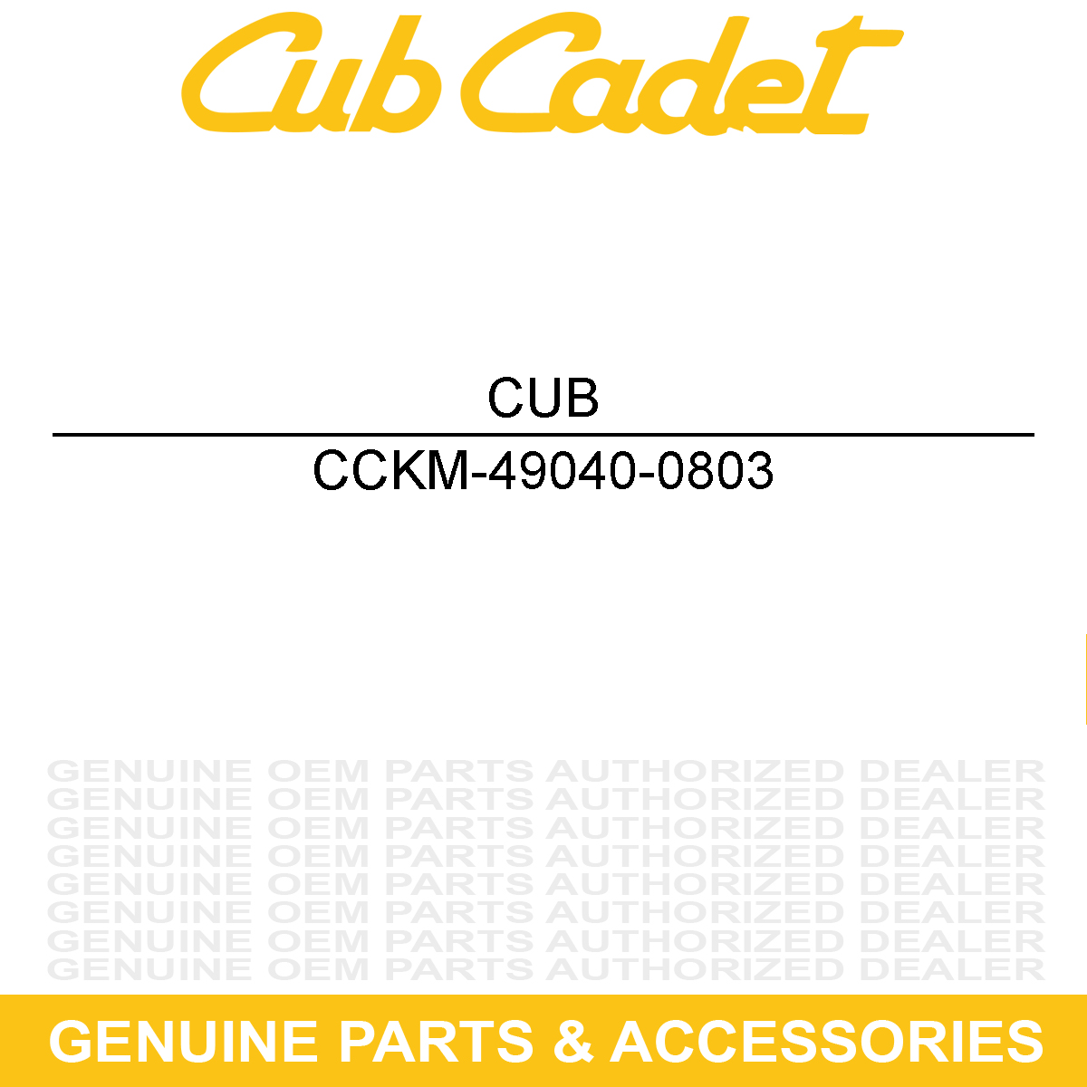 CUB CADET KM-49040-0803 Fuel Pump