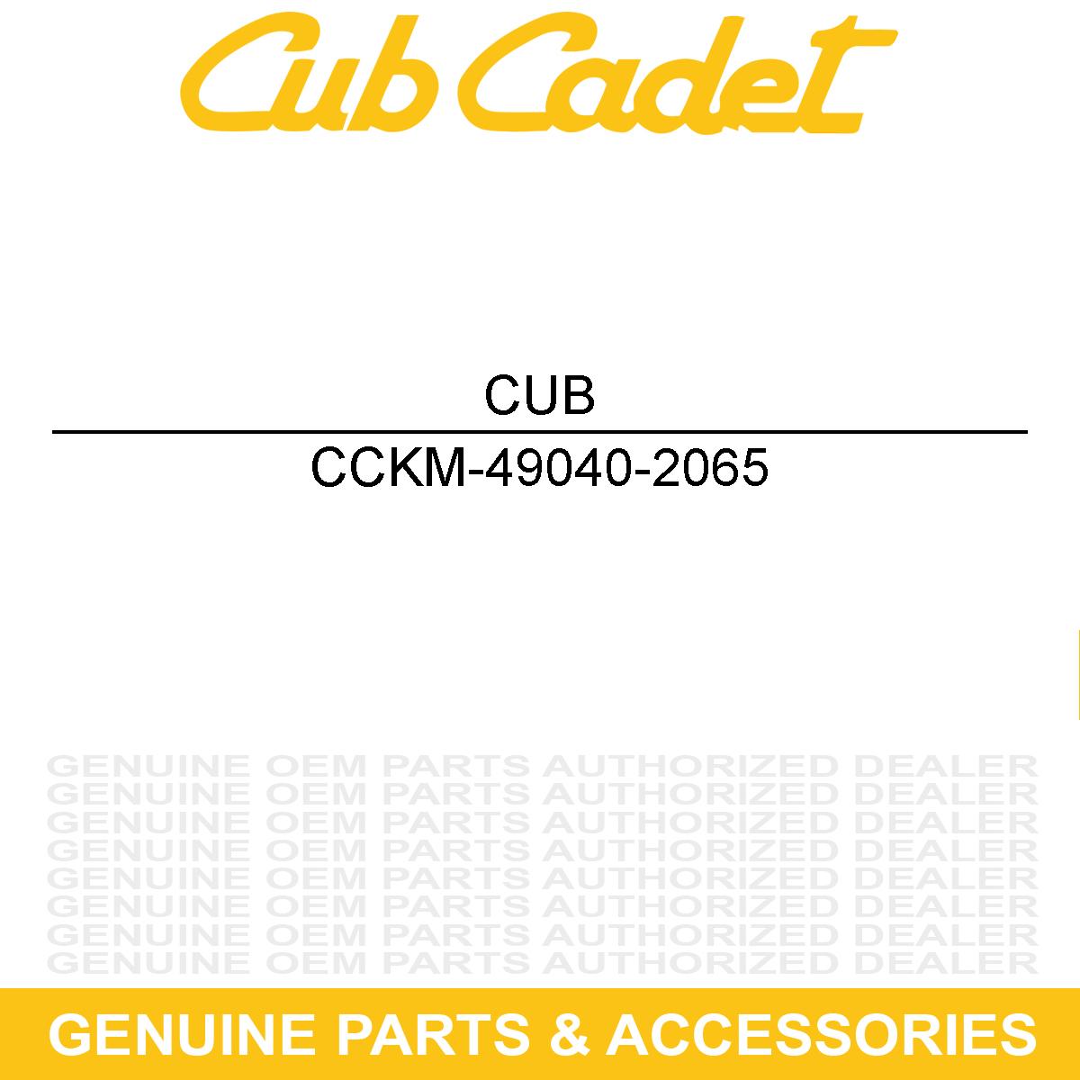 CUB CADET KM-49040-2065 Fuel Pump