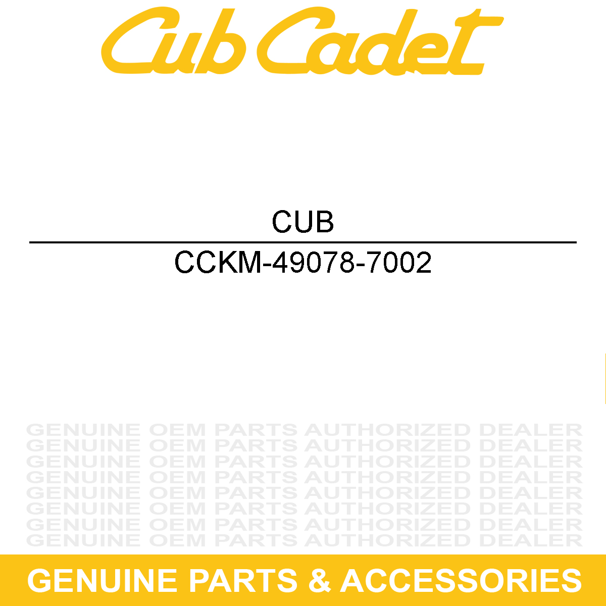 CUB CADET KM-49078-7002 Valve Spring