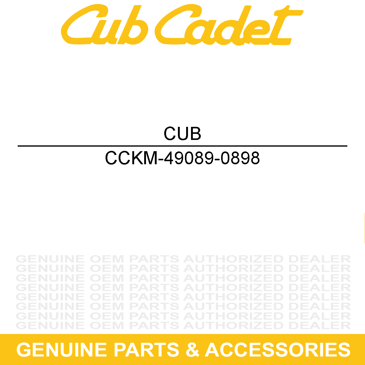CUB CADET KM-49089-0898 Shroud