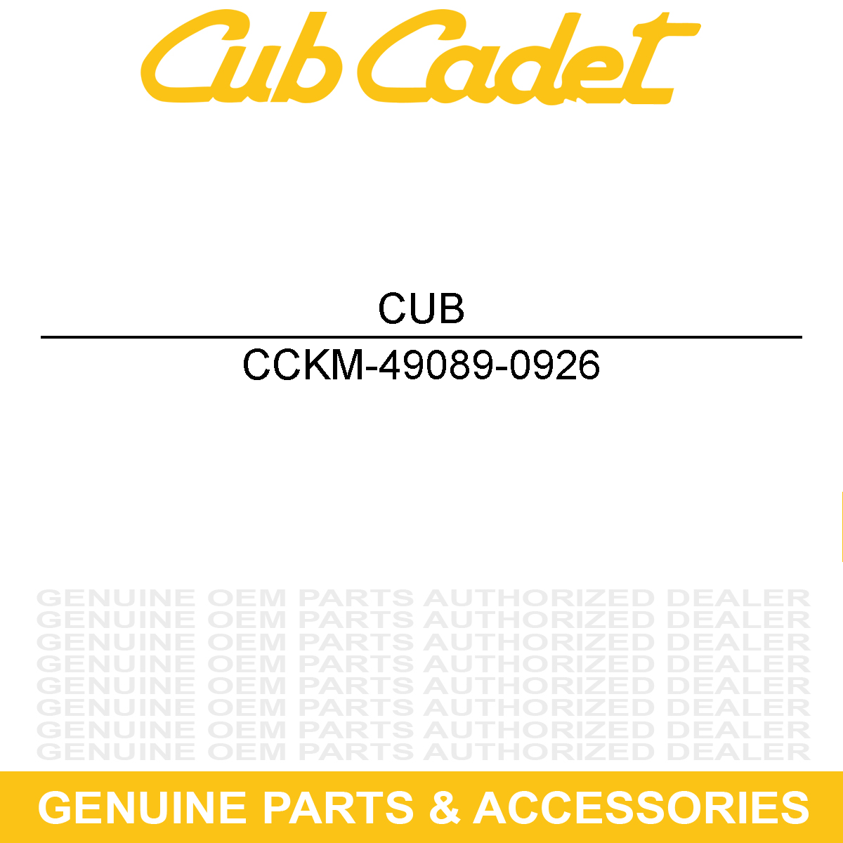 CUB CADET KM-49089-0926 Shroud