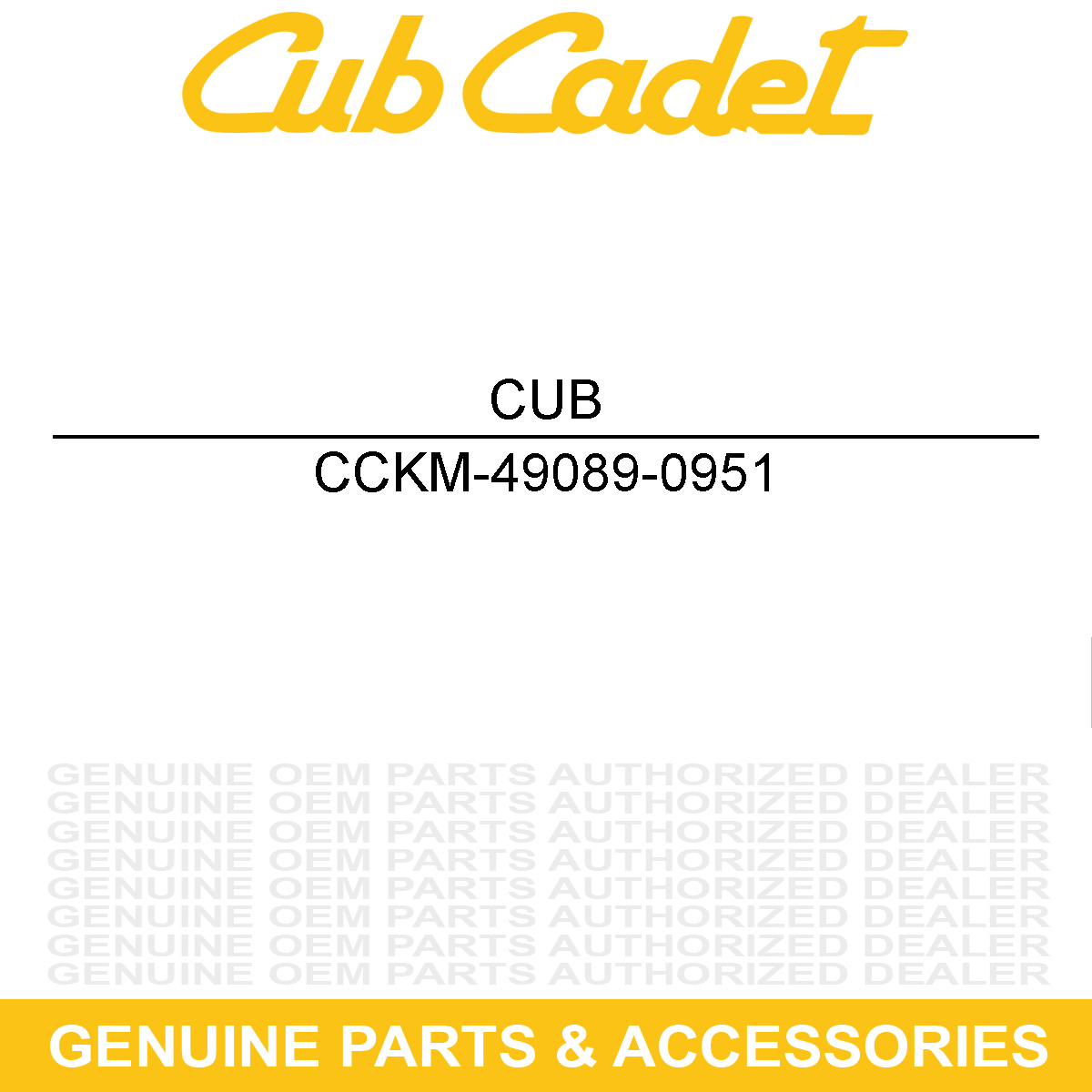 CUB CADET KM-49089-0951 Shroud