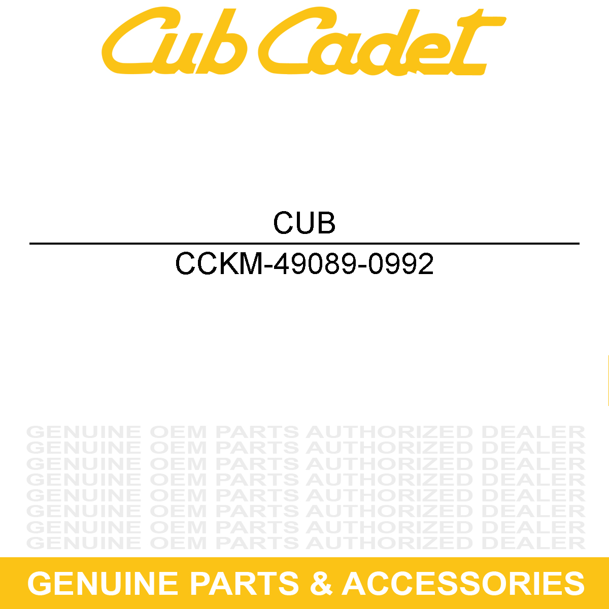 CUB CADET KM-49089-0992 Shroud
