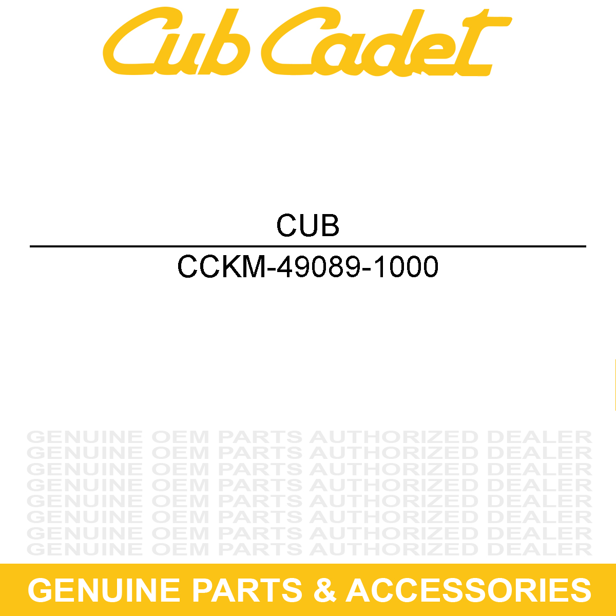 CUB CADET KM-49089-1000 Shroud