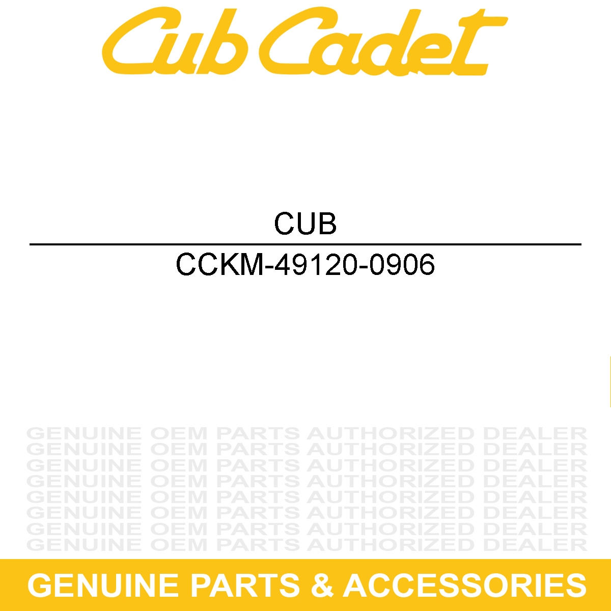 CUB CADET KM-49120-0906 Crankcase