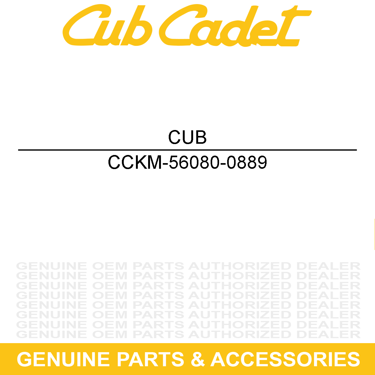 CUB CADET KM-56080-0889 Decal