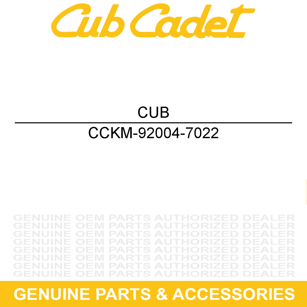 CUB CADET KM-92004-7022 Stud