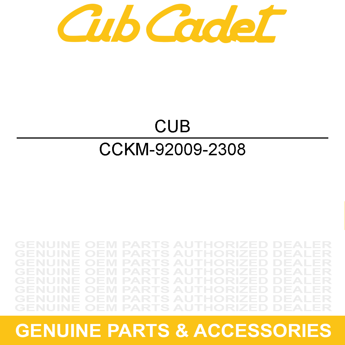 CUB CADET KM-92009-2308 Hardware