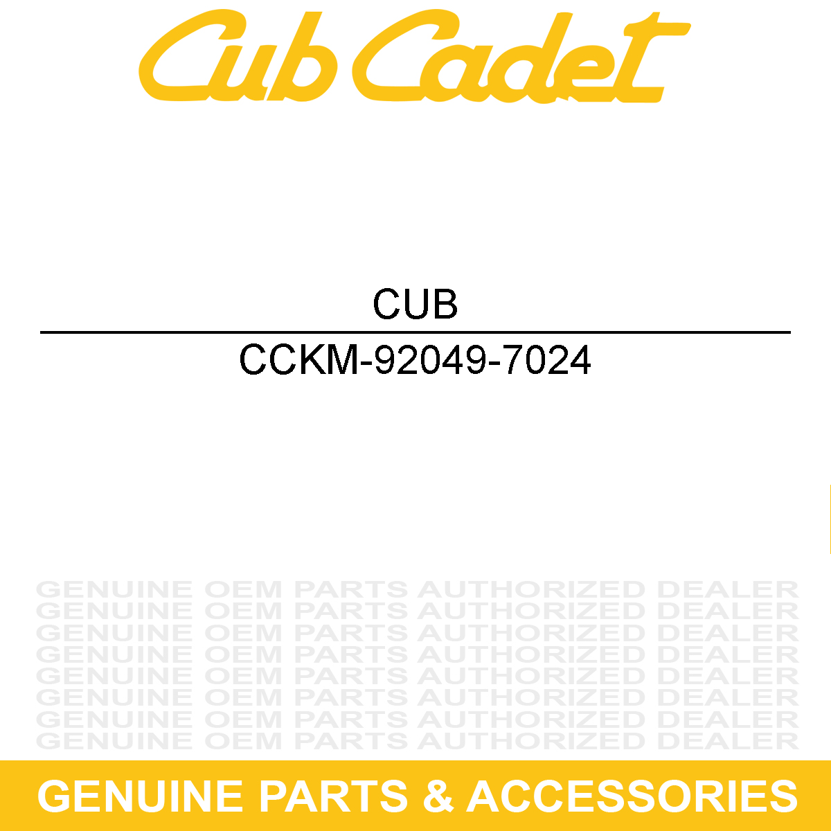 CUB CADET KM-92049-7024 Seal
