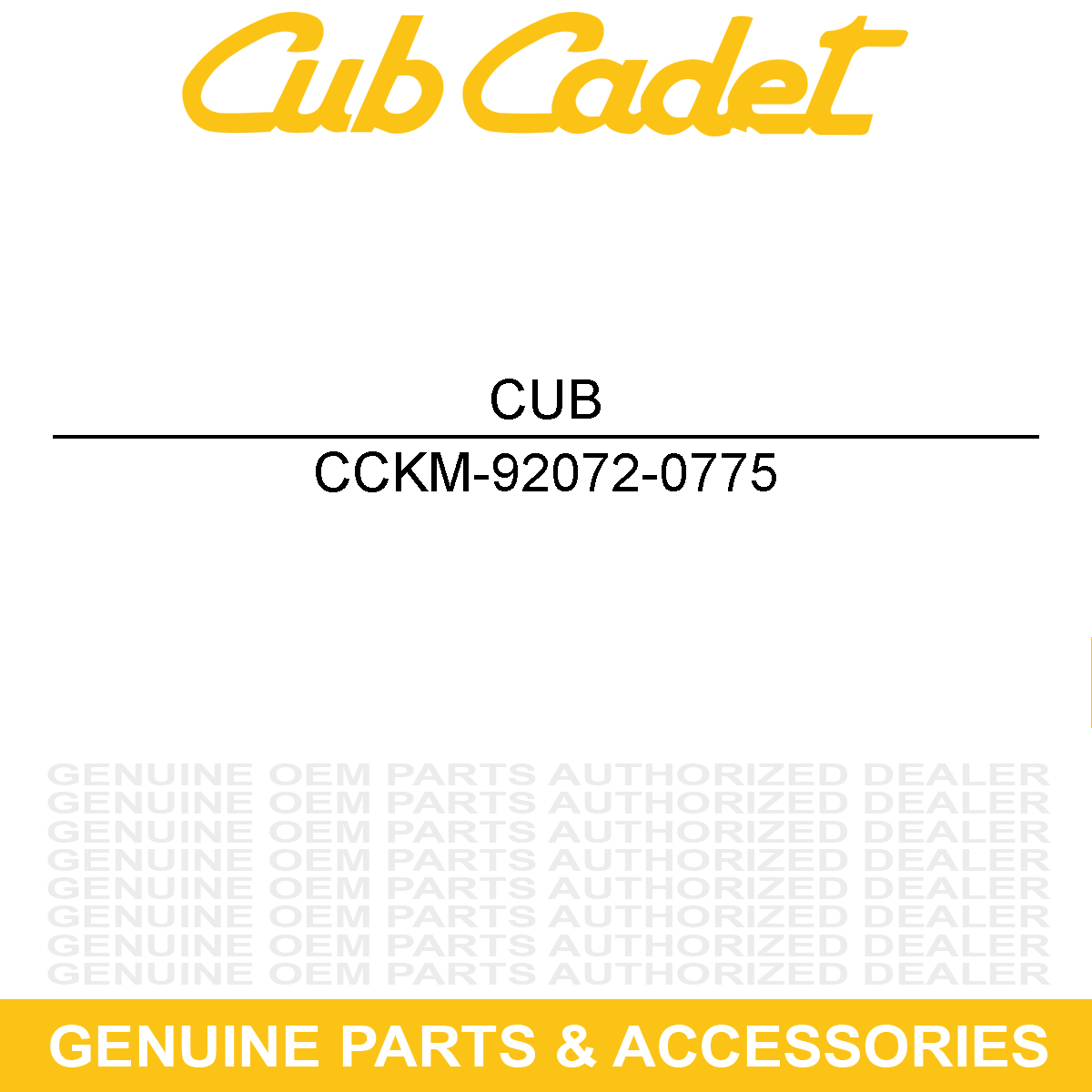 CUB CADET KM-92072-0775 Band