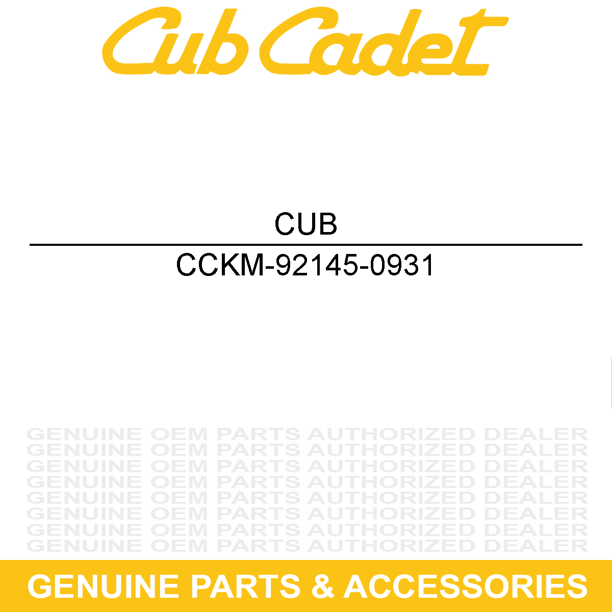 CUB CADET KM-92145-0931 Spring